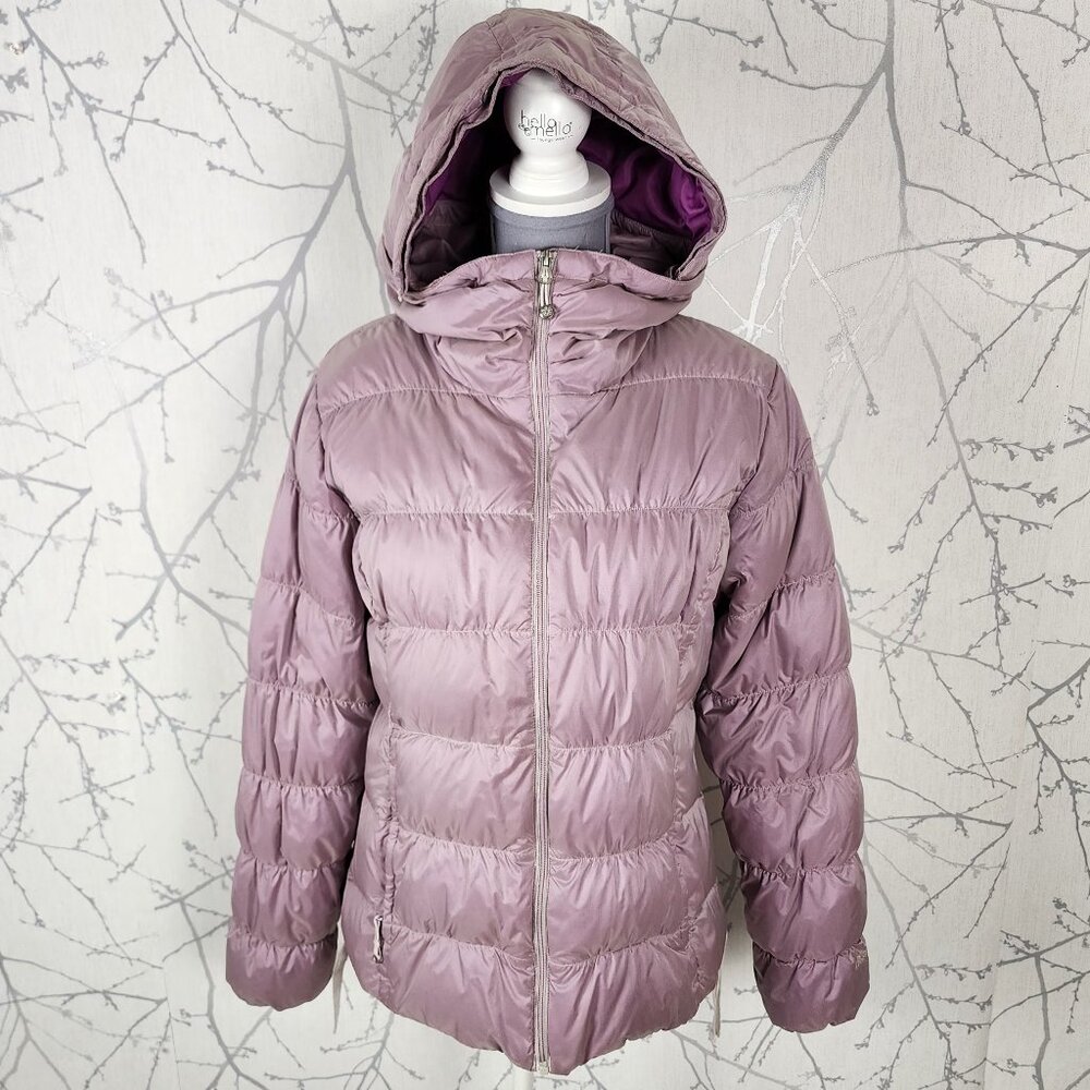 Eddie Bauer Goose Down Filled Full Zip Hooded Puffer Jacket
